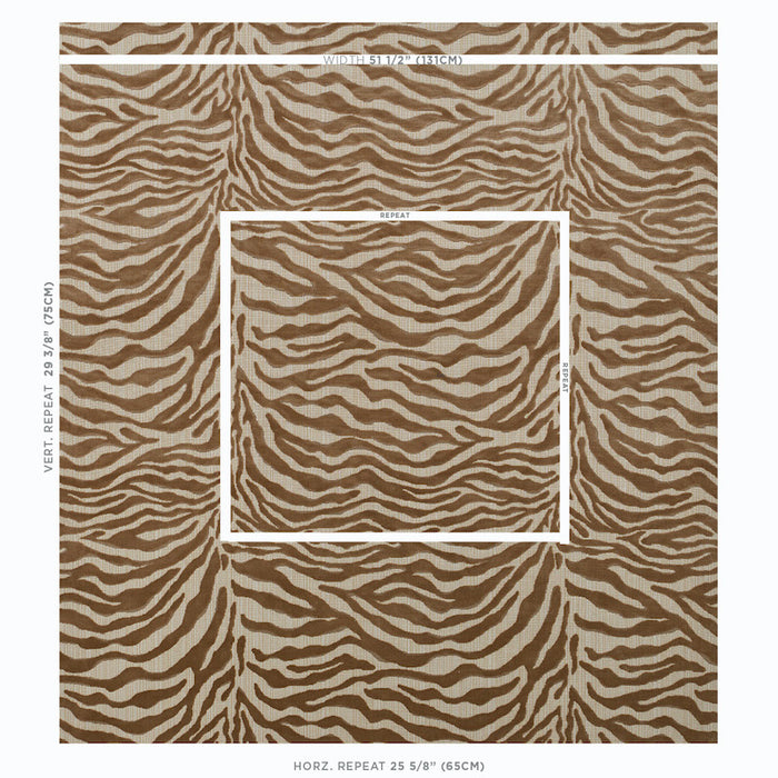 Schumacher Regine Strie Velvet Beige Fabric Sample 77770