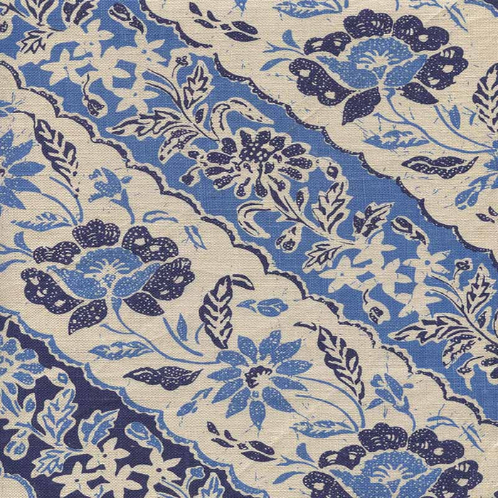 China Seas Lim Diagonal French Blue Navy Fabric Sample 7810C-05