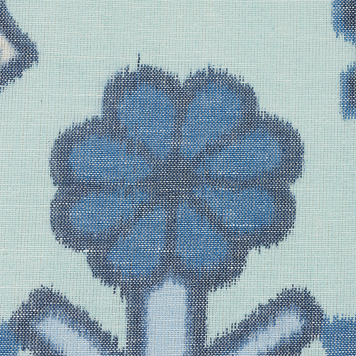 Schumacher Chuska Warp Print Blue Fabric 78141