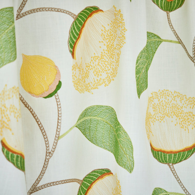 Schumacher Celinda Embroidery Yellow Fabric 78300