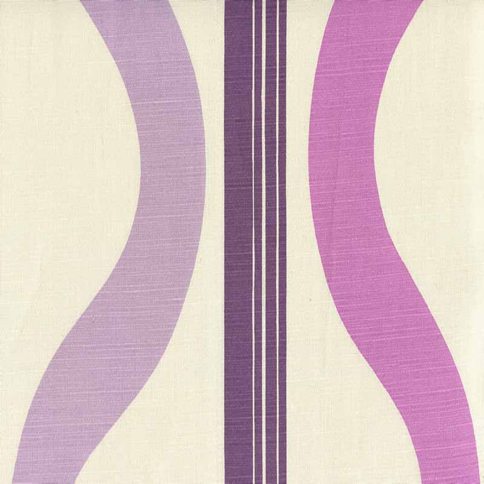 China Seas Tete A Tete Vertical Purple Violet Lilac Fabric Sample 7830V-05