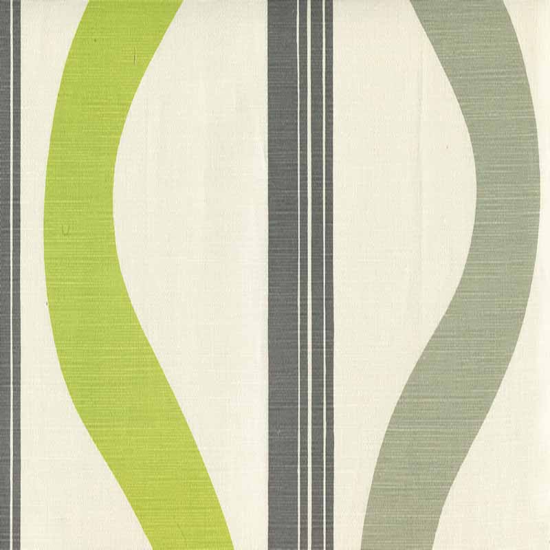 China Seas Tete A Tete Vertical Dark Gray Gray Lime Fabric 7830V-07