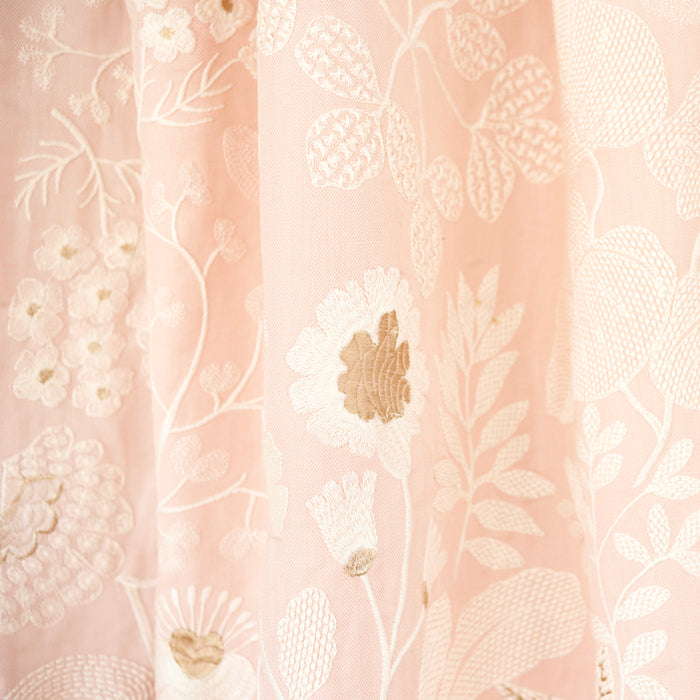 Schumacher Emaline Embroidery Blush Fabric 78310