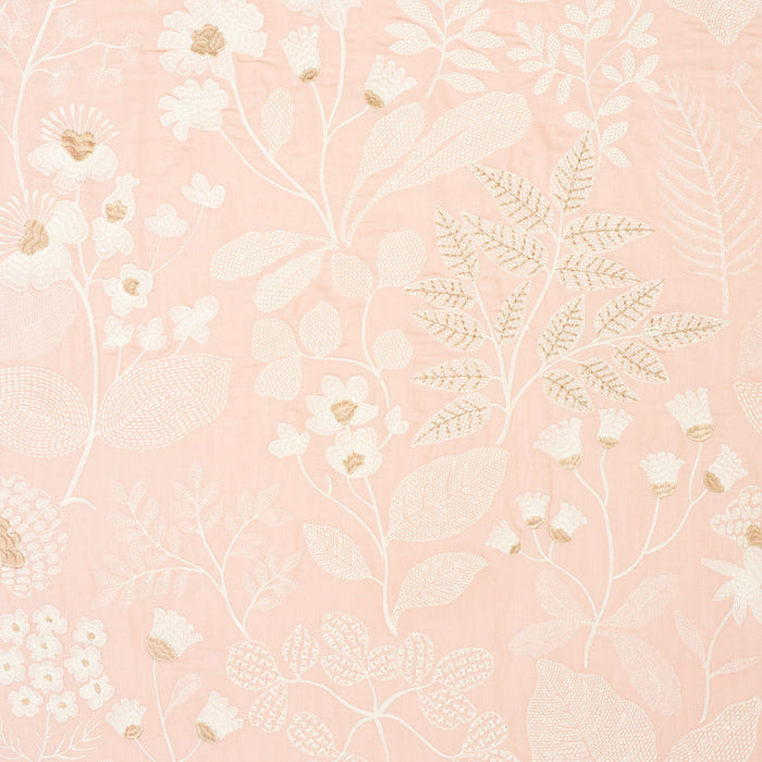 Schumacher Emaline Embroidery Blush Fabric 78310