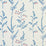 Schumacher Cynthia Embroidered Print Blue Fabric Sample 78350