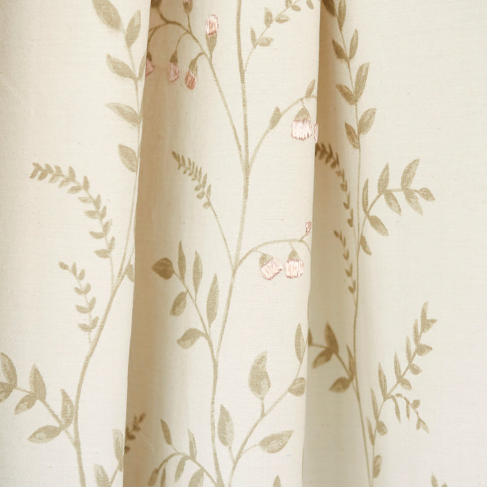 Schumacher Cynthia Embroidered Print Natural Fabric 78351