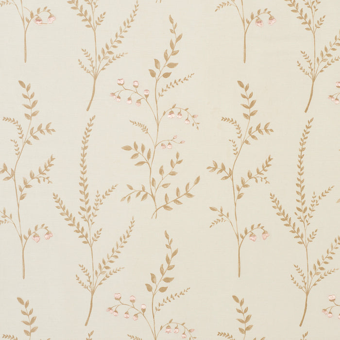 Schumacher Cynthia Embroidered Print Natural Fabric 78351