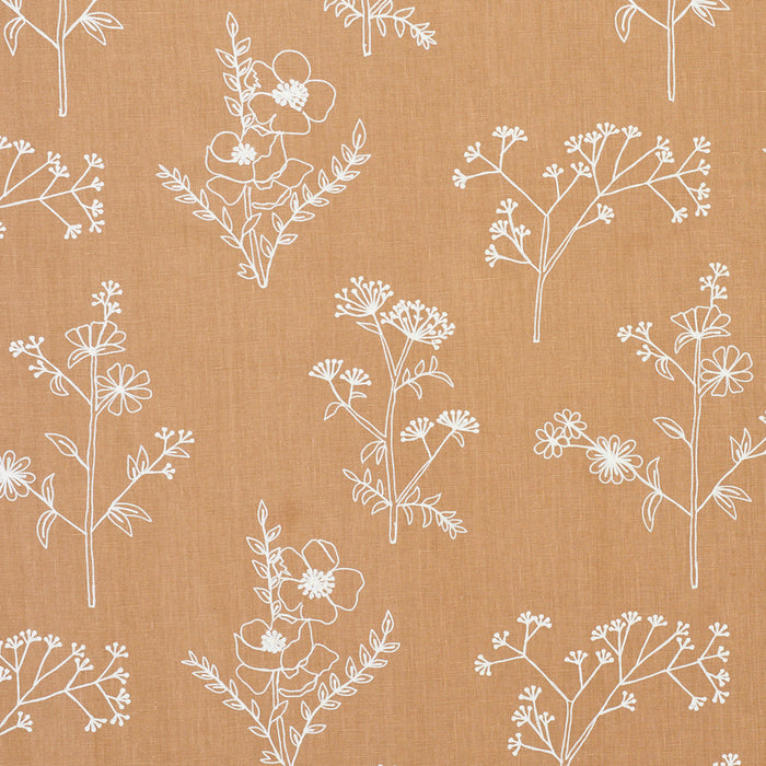 Schumacher Lisbeth Embroidery Camel Fabric 78361