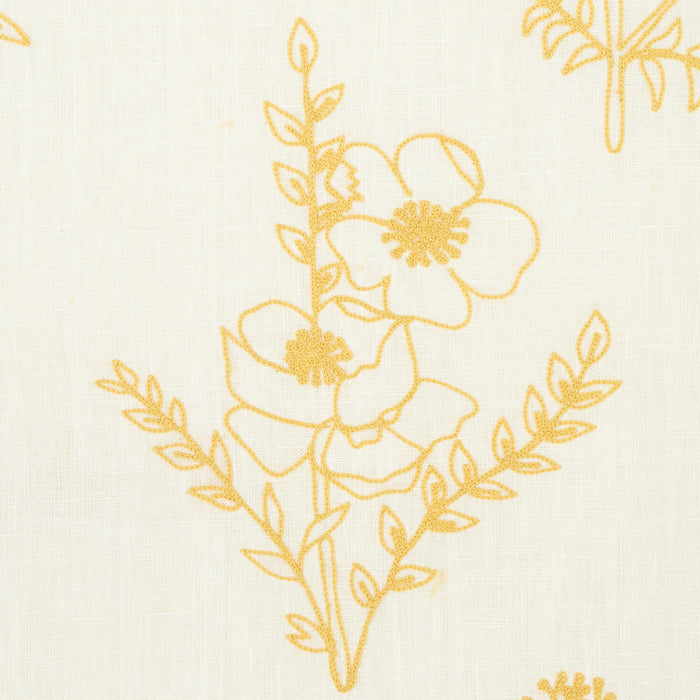 Schumacher Lisbeth Embroidery Marigold Fabric 78362