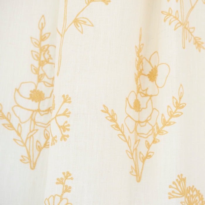 Schumacher Lisbeth Embroidery Marigold Fabric 78362