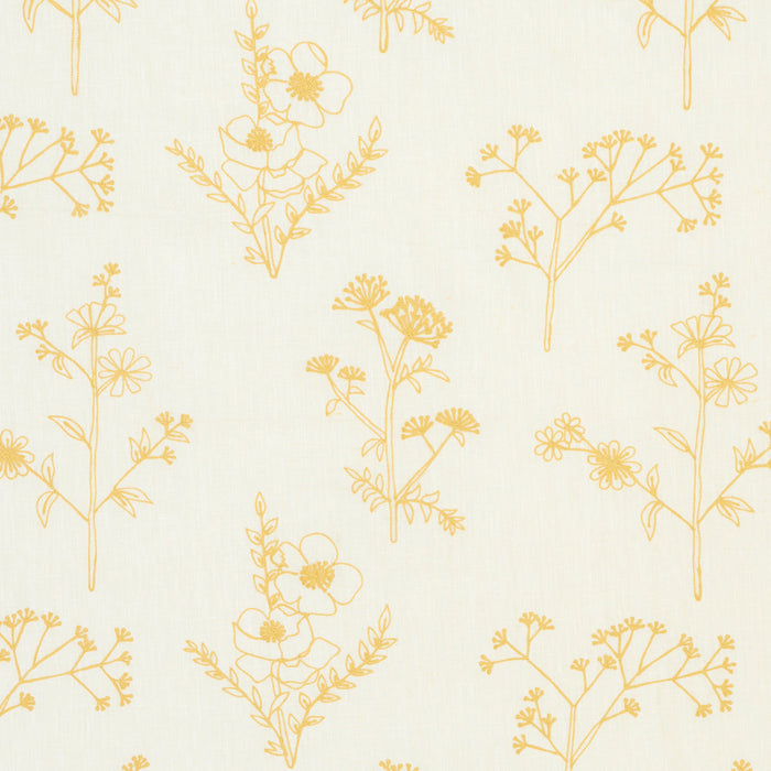 Schumacher Lisbeth Embroidery Marigold Fabric 78362