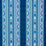 Schumacher Zarzuela Stripe Embroidery Indigo Fabric 78390