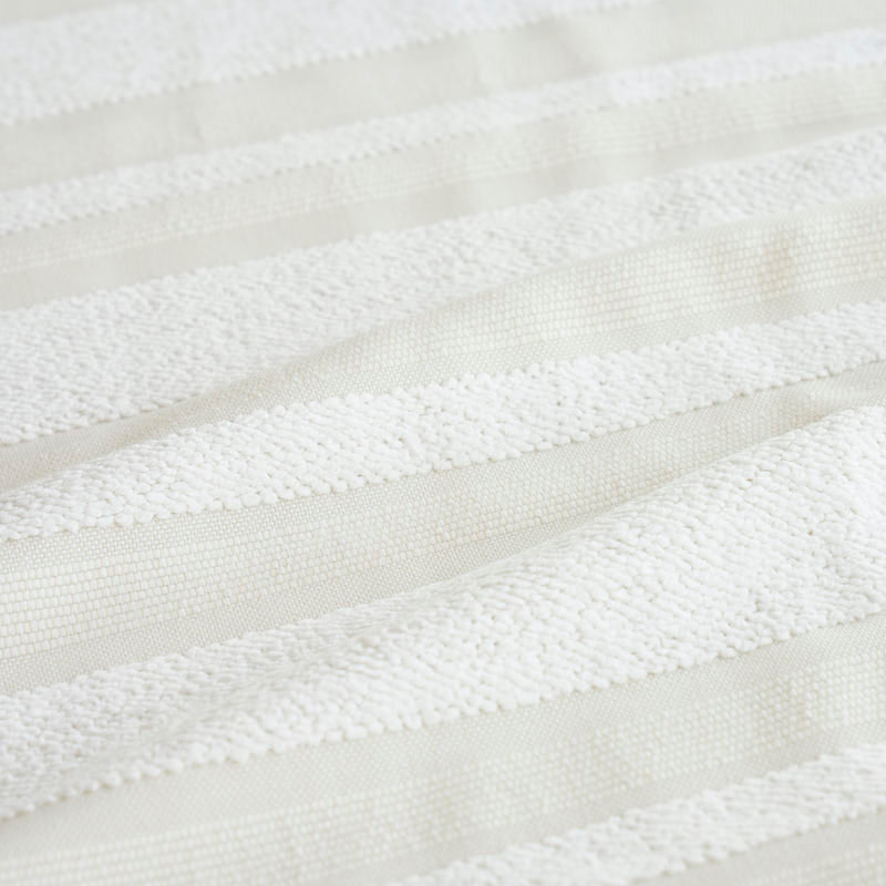 Schumacher Ohara Stripe Indoor/Outdoor Ivory Fabric Sample 78491