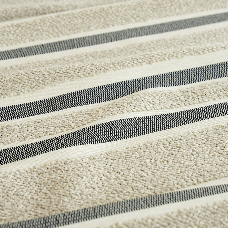 Schumacher Ohara Stripe Indoor/Outdoor Taupe Fabric 78492