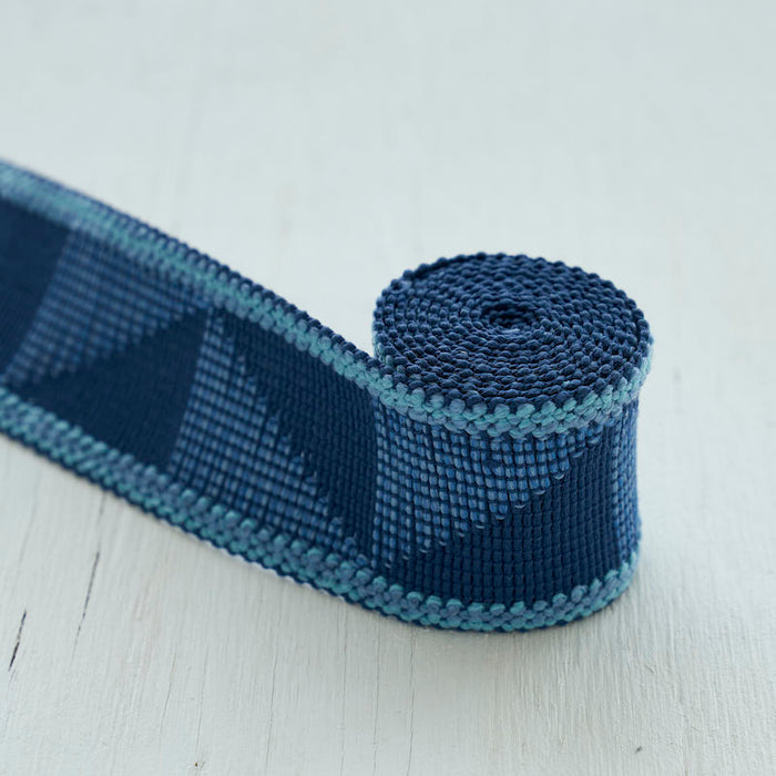 Schumacher Teague Tape Indoor/Outdoor Blue Trim Sample 78530