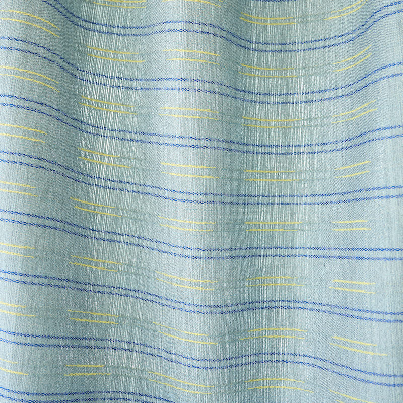 Schumacher Ainsley Stripe Indoor/Outdoor Sky Fabric 78580