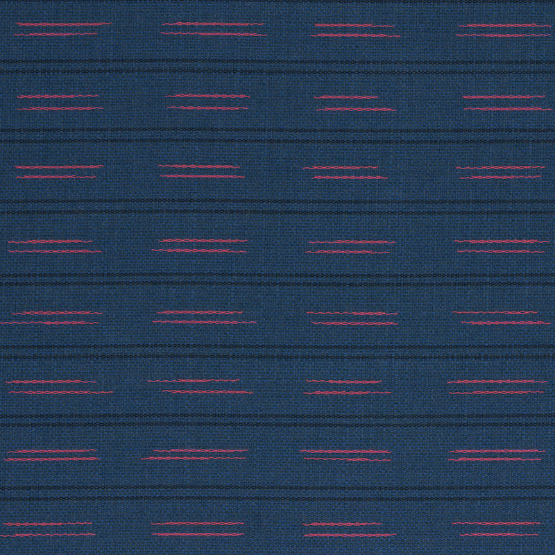 Schumacher Ainsley Stripe Indoor/Outdoor Navy Fabric 78581