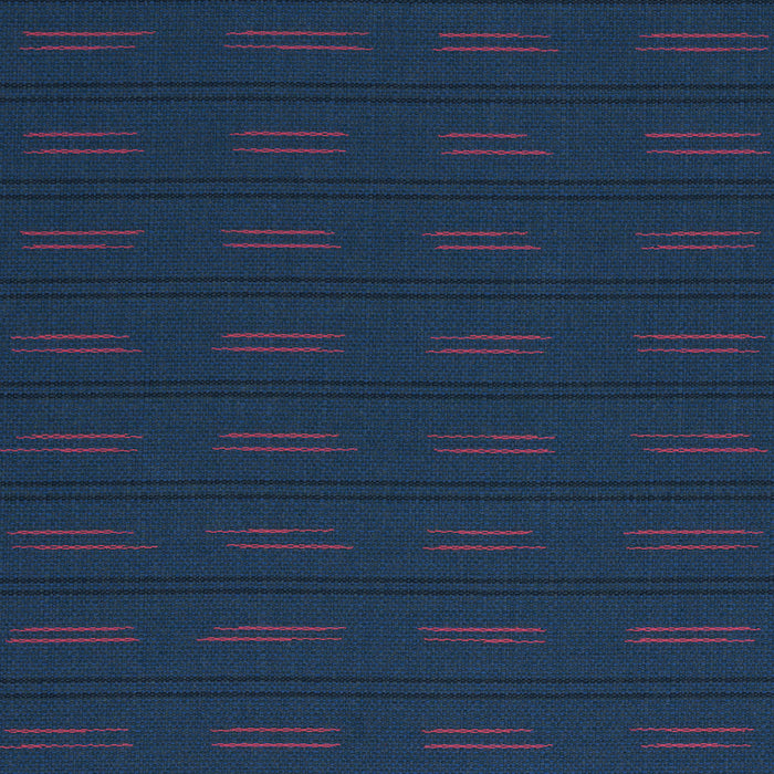 Schumacher Ainsley Stripe Indoor/Outdoor Navy Fabric Sample 78581