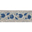 Schumacher Mila Hand Block Print Tape Blue Trim 78591