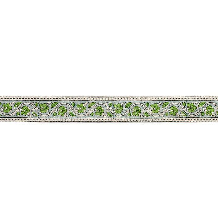 Schumacher Mila Hand Block Print Tape Green Trim 78592