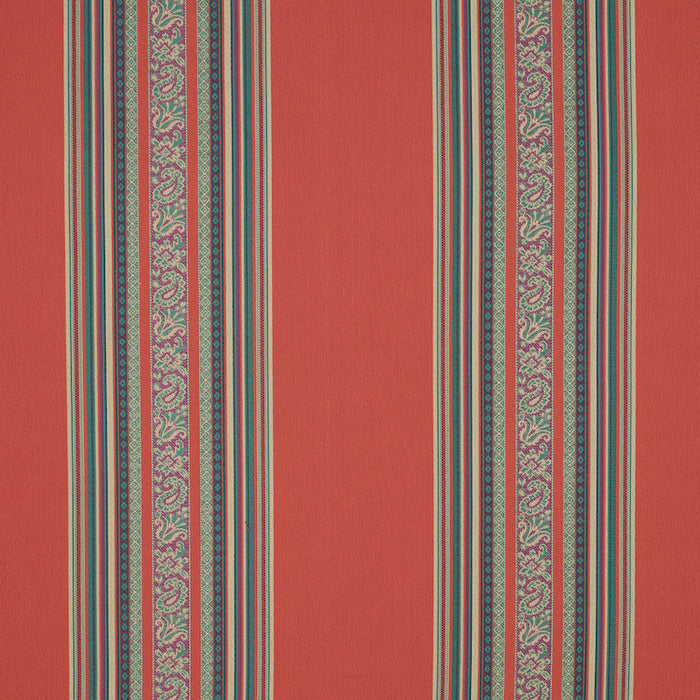 Schumacher Markova Stripe Red Fabric Sample 78601