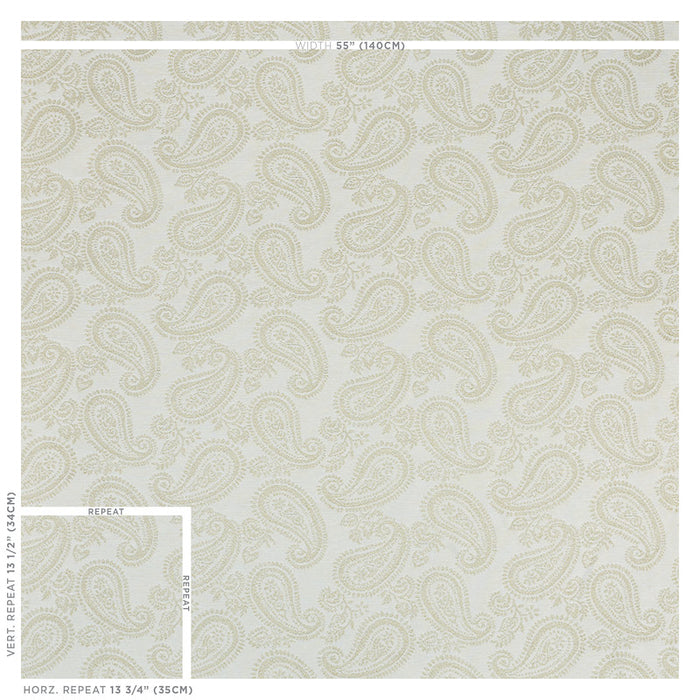 Schumacher Milena Paisley Natural Fabric 78720