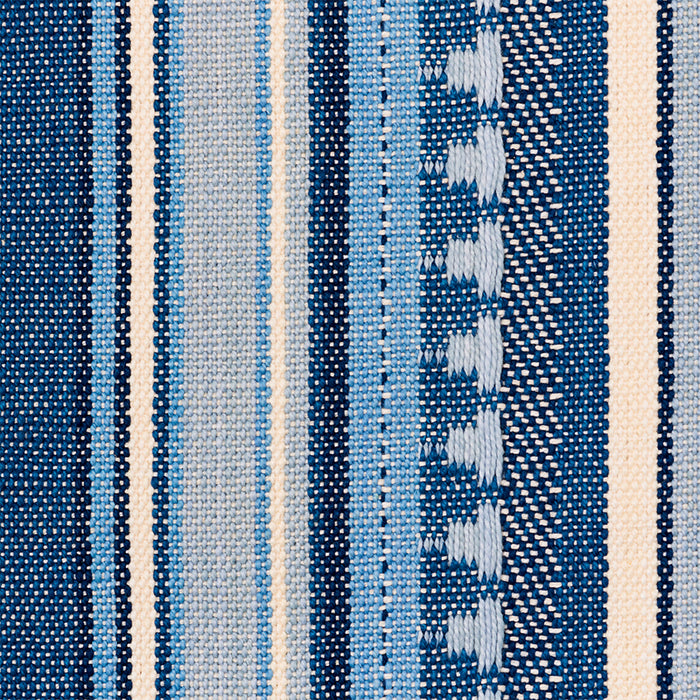 Schumacher Zuni Stripe Blue Fabric Sample 78731