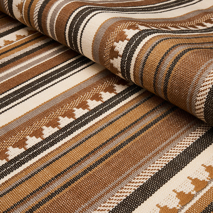 Schumacher Zuni Stripe Dune Fabric Sample 78734