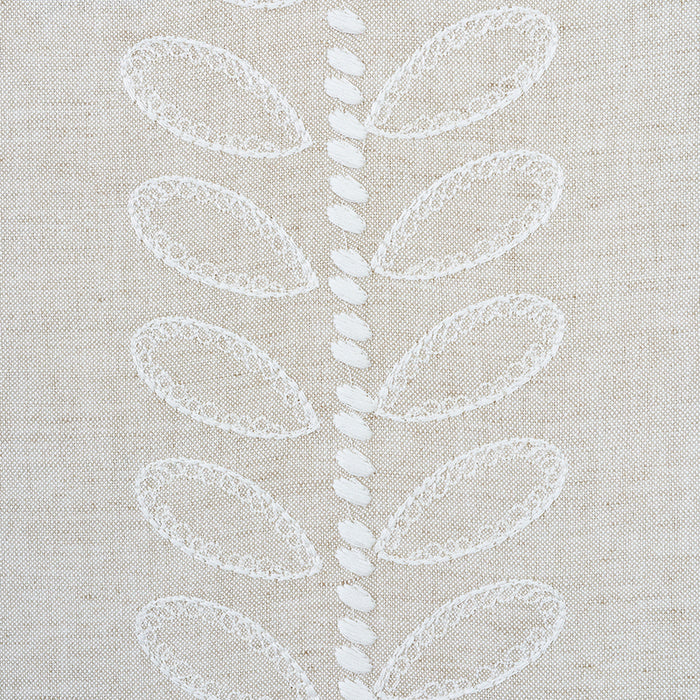 Schumacher Camile Embroidery Natural Fabric Sample 78741