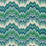 Schumacher Bezique Flamestitch Velvet Blue & Green Fabric Sample 78791