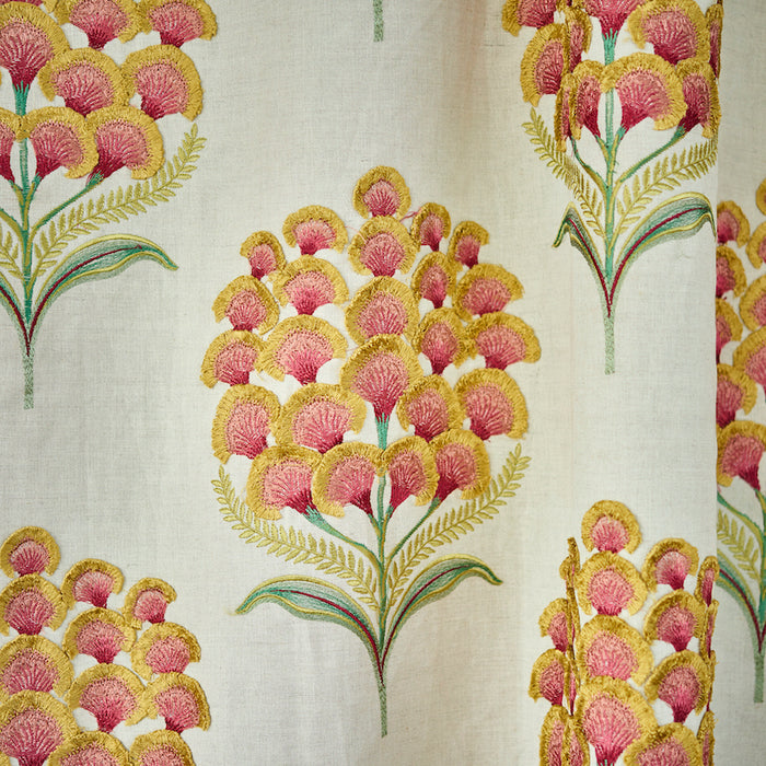 Schumacher Aurelia Embroidery Natural Fabric 78812