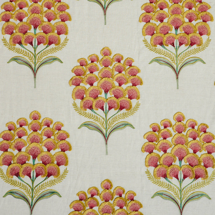 Schumacher Aurelia Embroidery Natural Fabric 78812