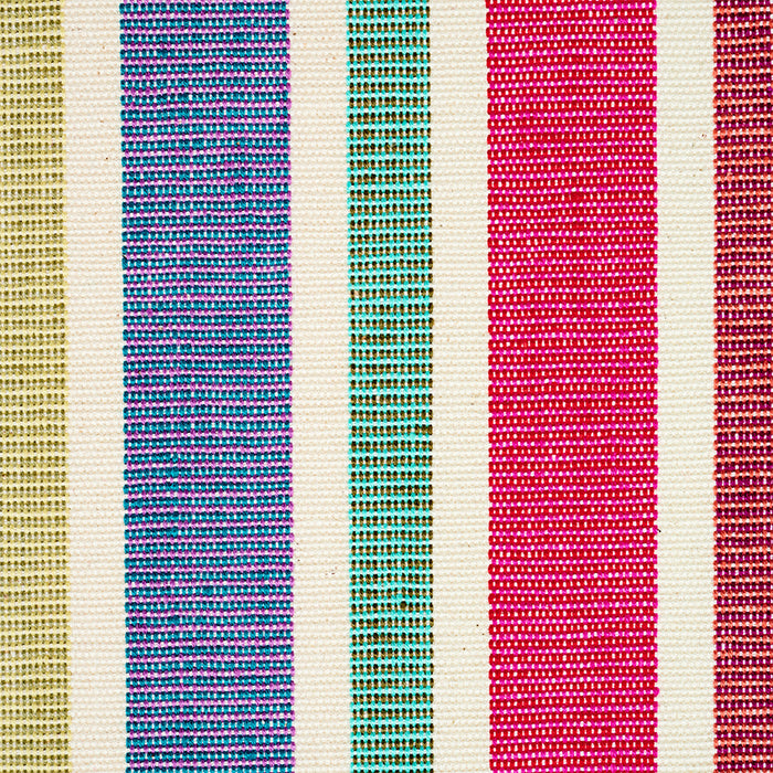 Schumacher Circo Hand Woven Stripe Carnival Fabric Sample 78860