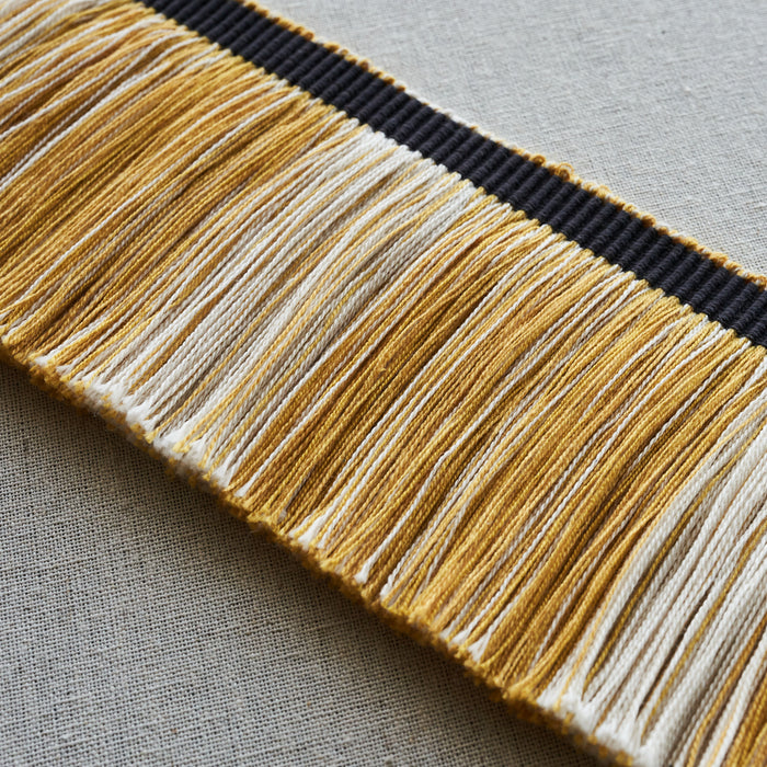 Schumacher Calcada Fringe Maize Trim Sample 78985