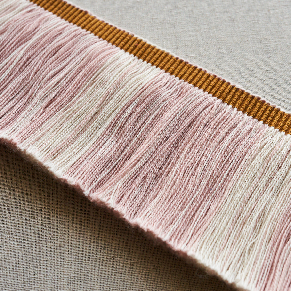 Schumacher Calcada Fringe Rose Quartz Trim Sample 78986