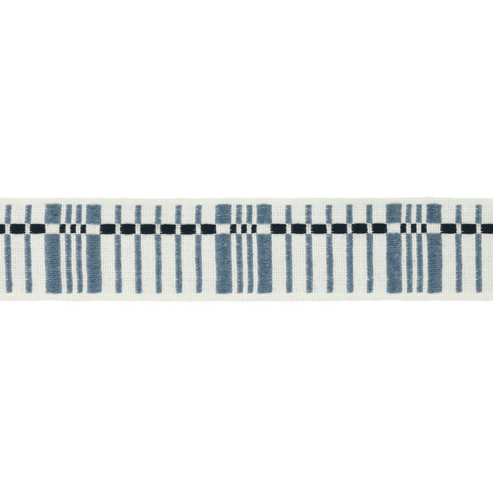 Schumacher Carmo Tape Medium Indigo Trim Sample 79000