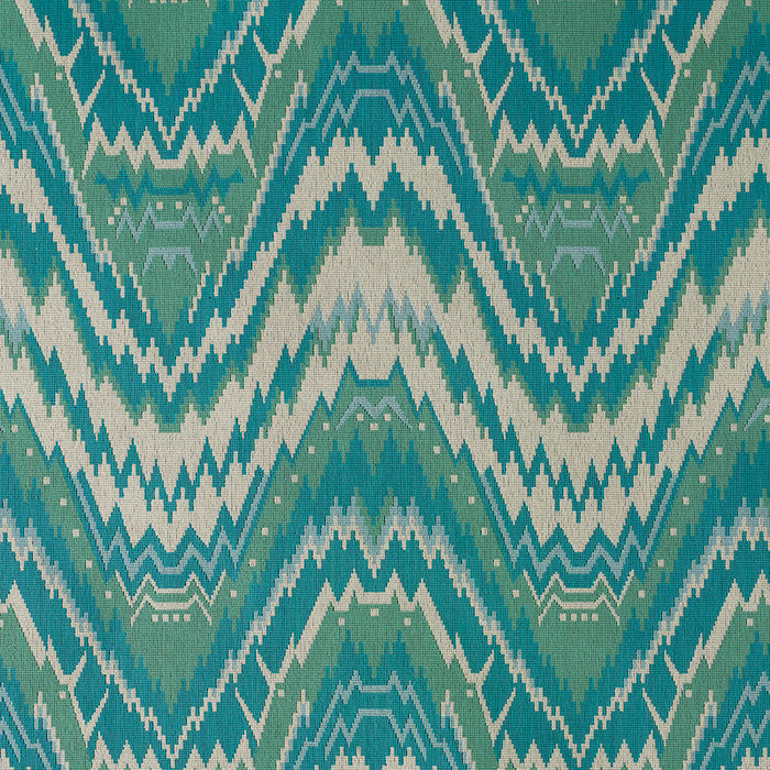 Schumacher Tauride Epingle Peacock Fabric 79042