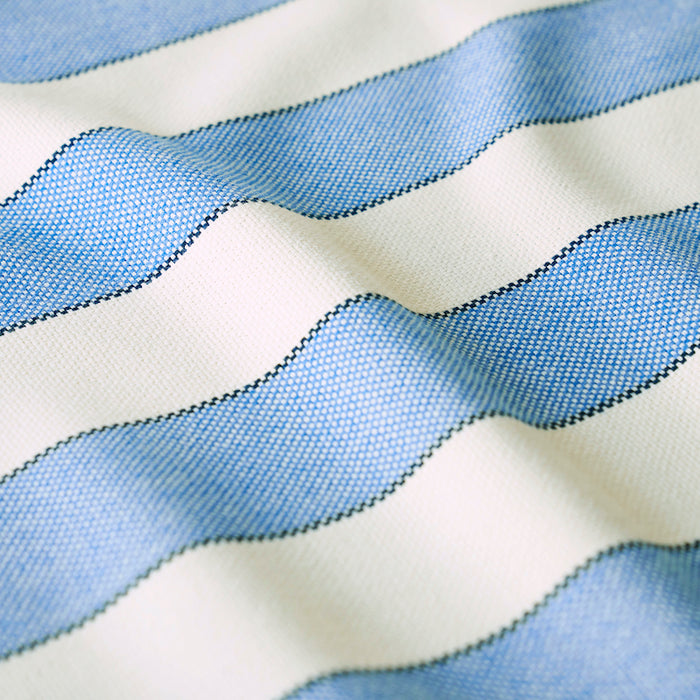 Schumacher Blumont Stripe Indoor/Outdoor Blue Fabric Sample 79050