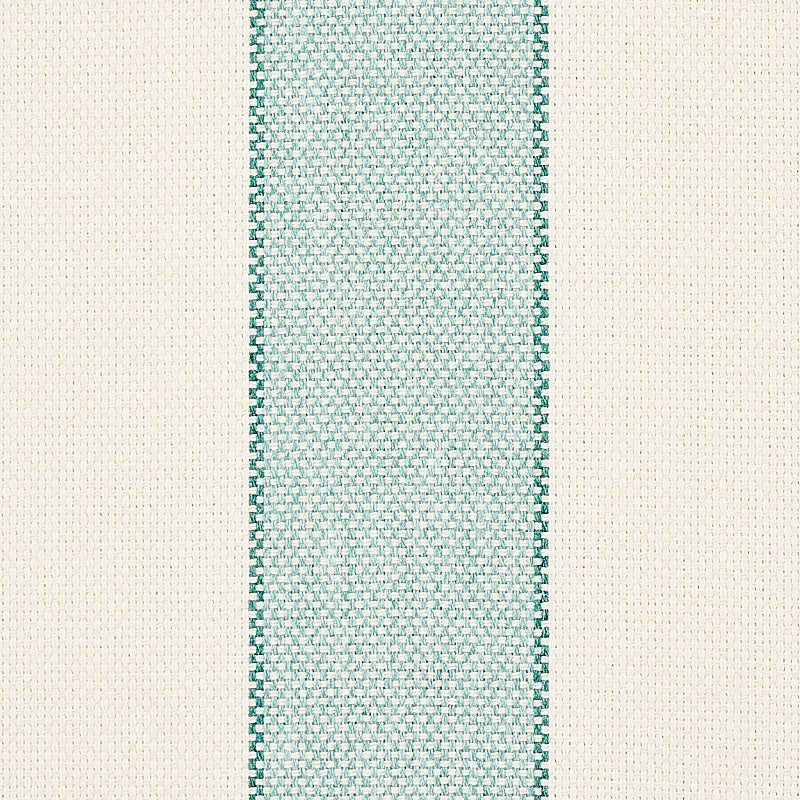 Schumacher Blumont Stripe Indoor/Outdoor Aqua Fabric Sample 79053