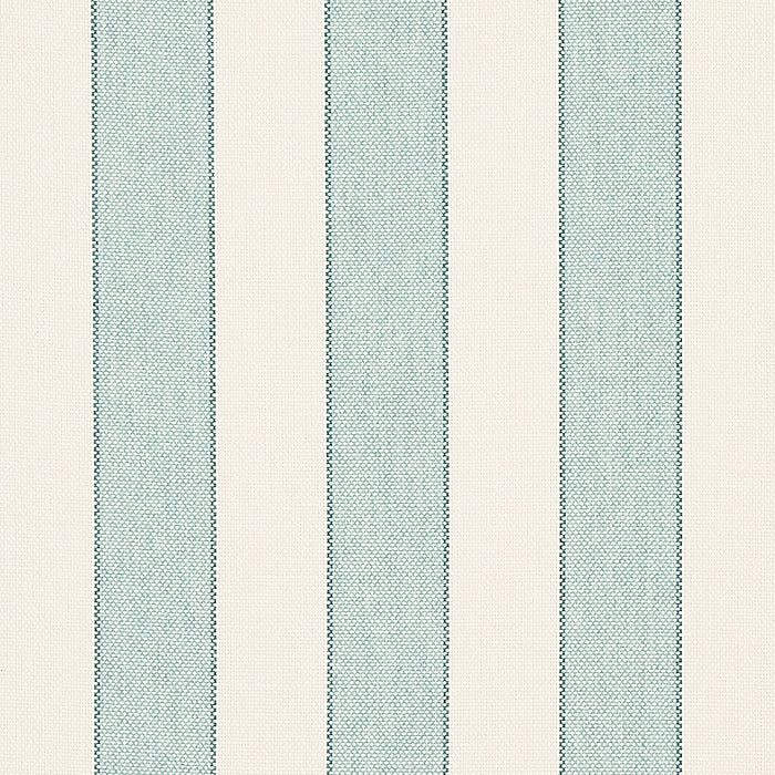 Schumacher Blumont Stripe Indoor/Outdoor Aqua Fabric Sample 79053