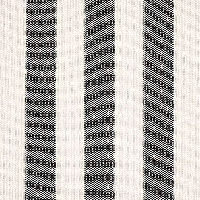 Schumacher Blumont Stripe Indoor/Outdoor Charcoal Fabric Sample 79054