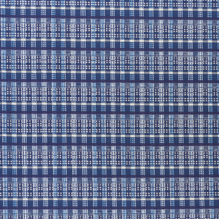 Schumacher Zealand Check Denim Fabric 79070