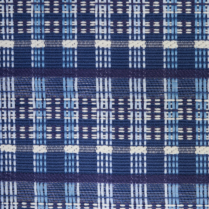 Schumacher Zealand Check Denim Fabric 79070