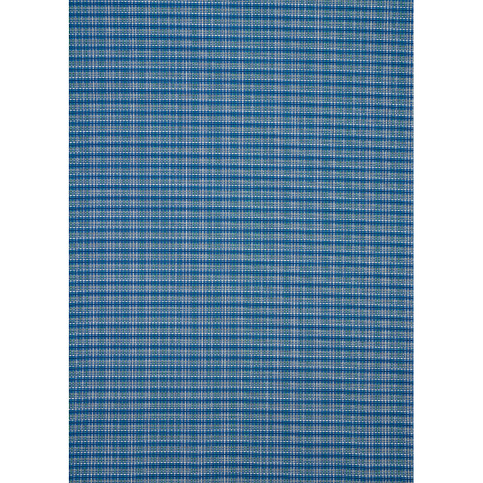 Schumacher Zealand Check Peacock Fabric 79071