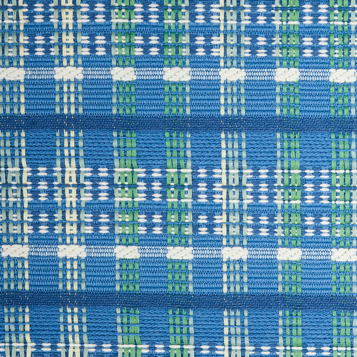 Schumacher Zealand Check Peacock Fabric 79071