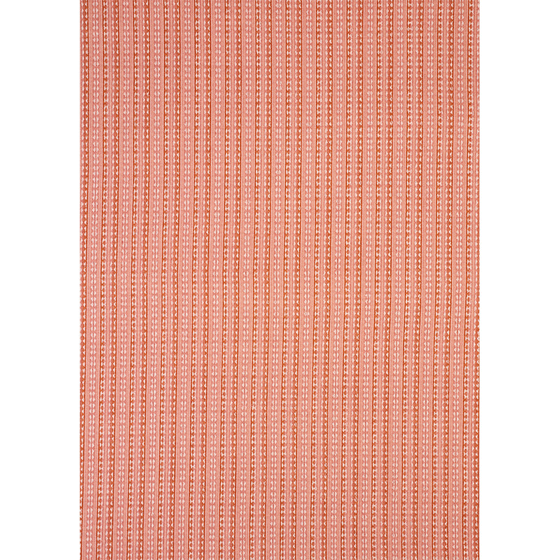 Schumacher Tarnby Stripe Coral Fabric 79082