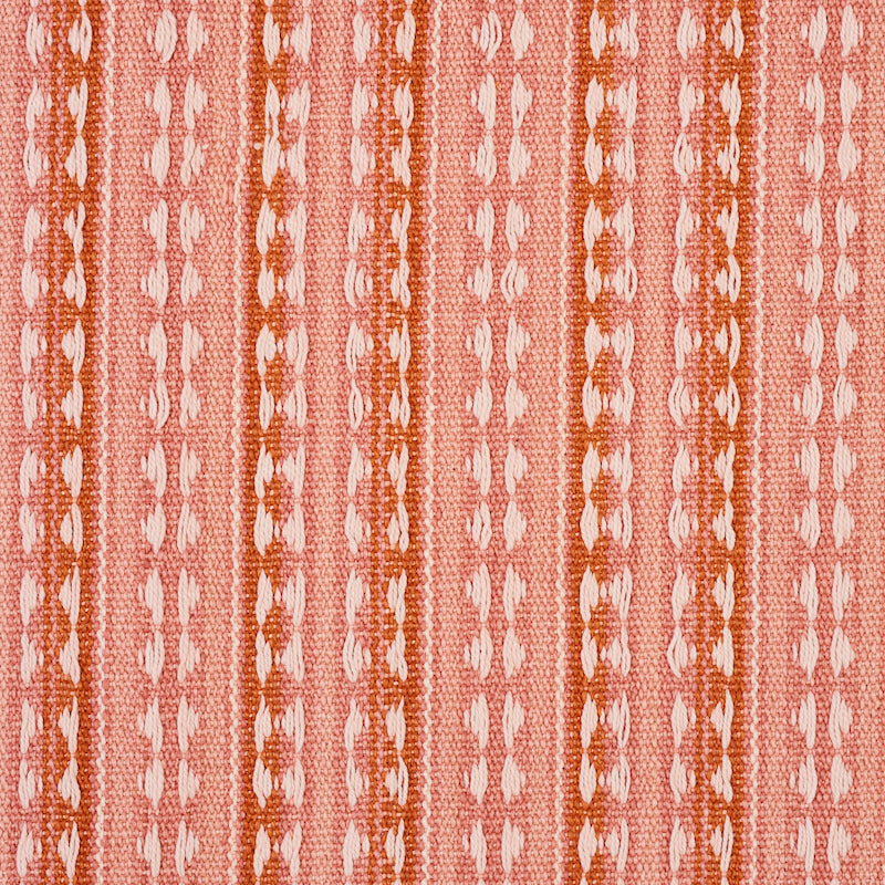 Schumacher Tarnby Stripe Coral Fabric 79082