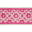 Schumacher Brinda Hand Blocked Tape Pink Trim 79122