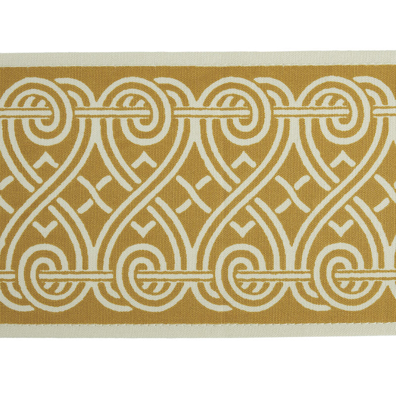 Schumacher Suzette Tape Gold Trim Sample 79132