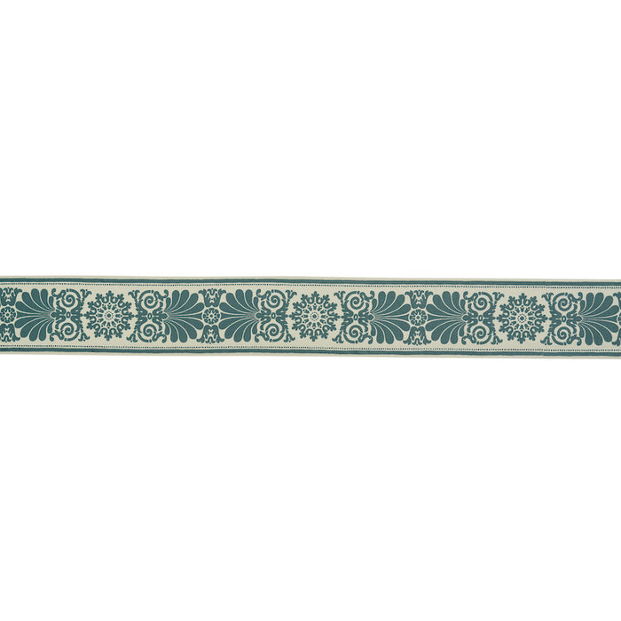 Schumacher Yvonne Tape Peacock Trim 79141